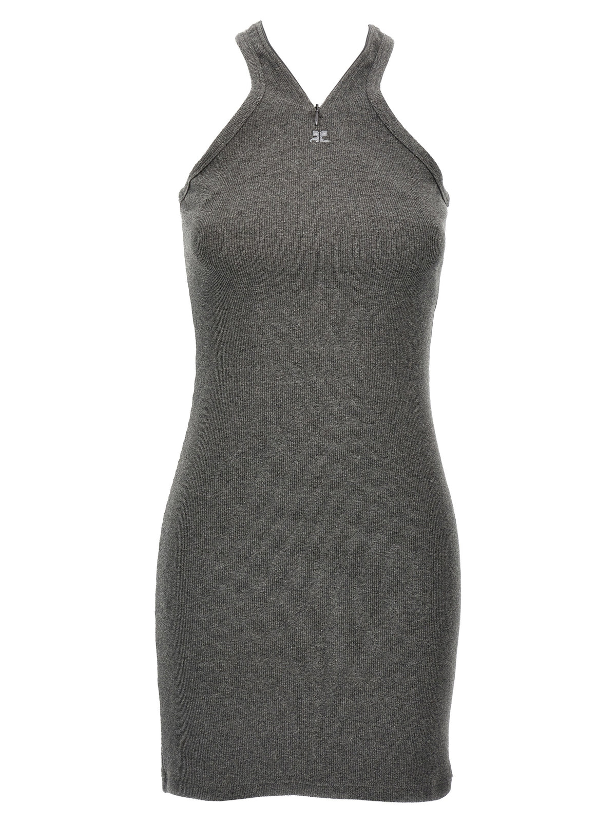Courrèges Gray Cotton Short Dress