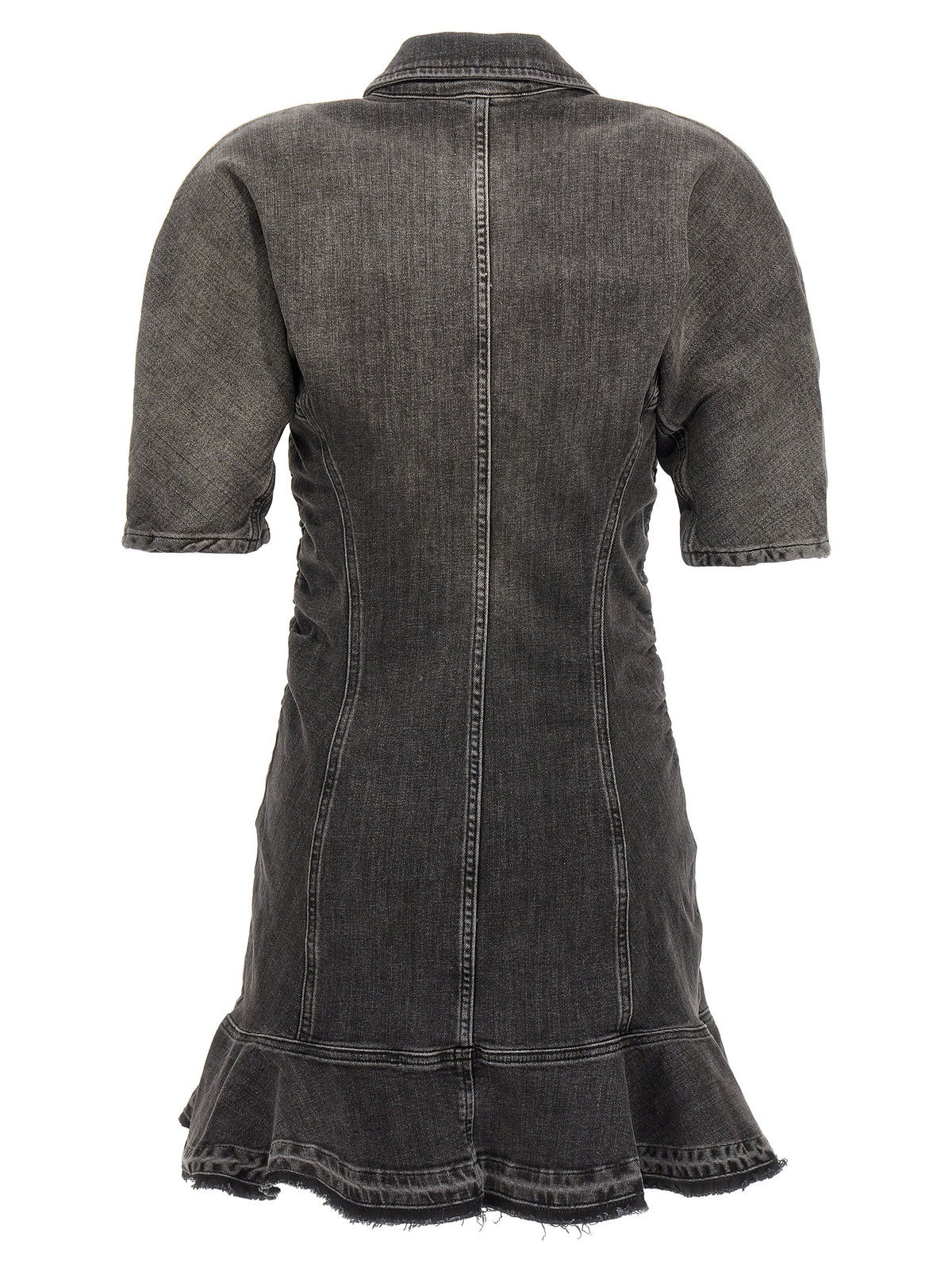 Ganni Black Cotton Short Dress