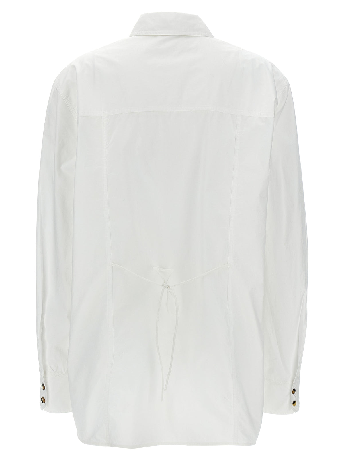 Ganni White Cotton Blouse
