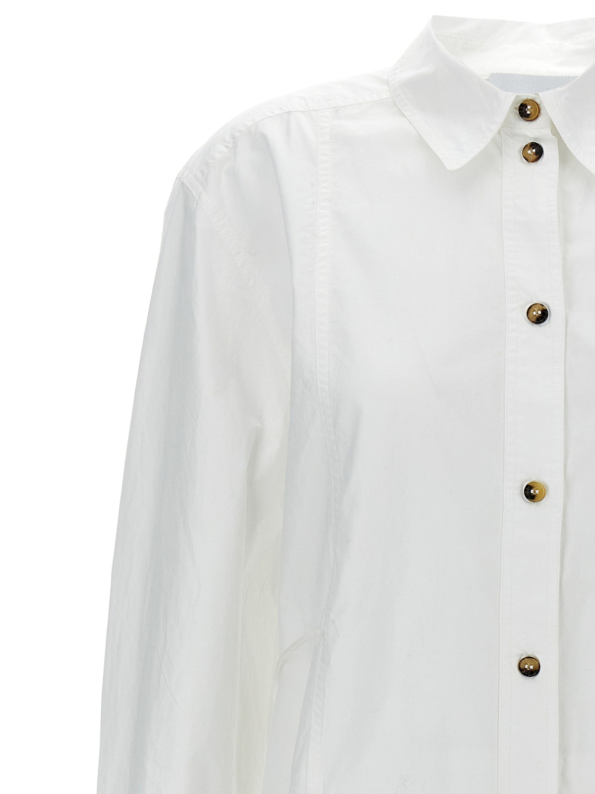 Ganni White Cotton Blouse
