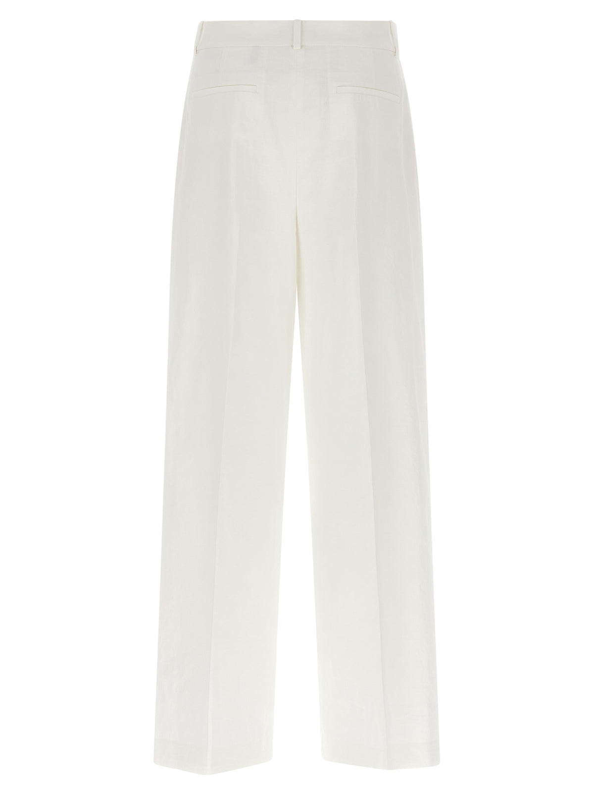 Theory White Linen Casual Pants