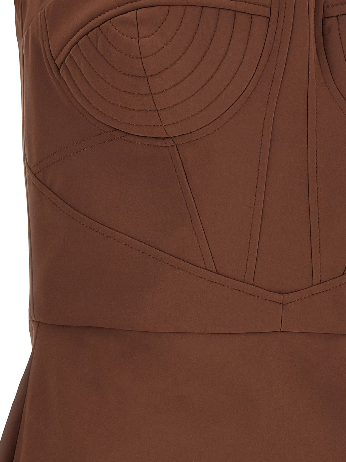 Nensi Dojaka Brown Polyamide Short Dress