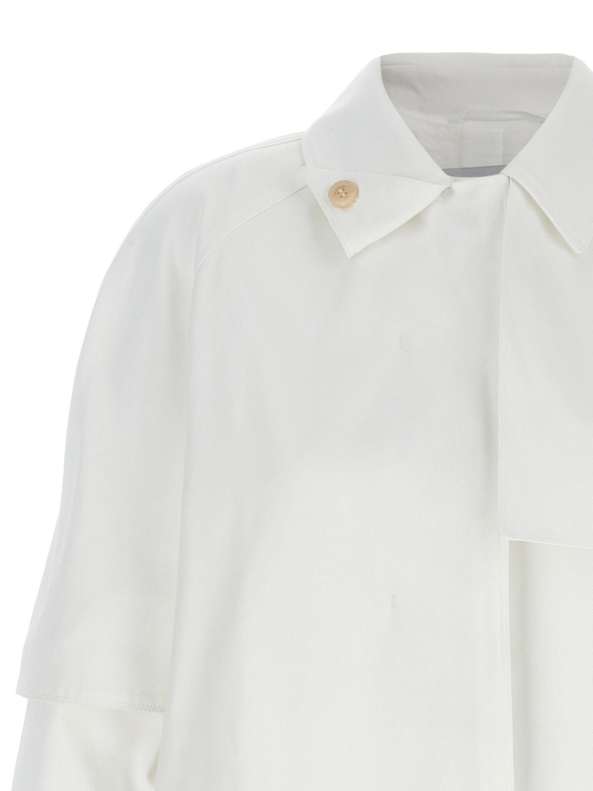Max Mara White Cotton Coat