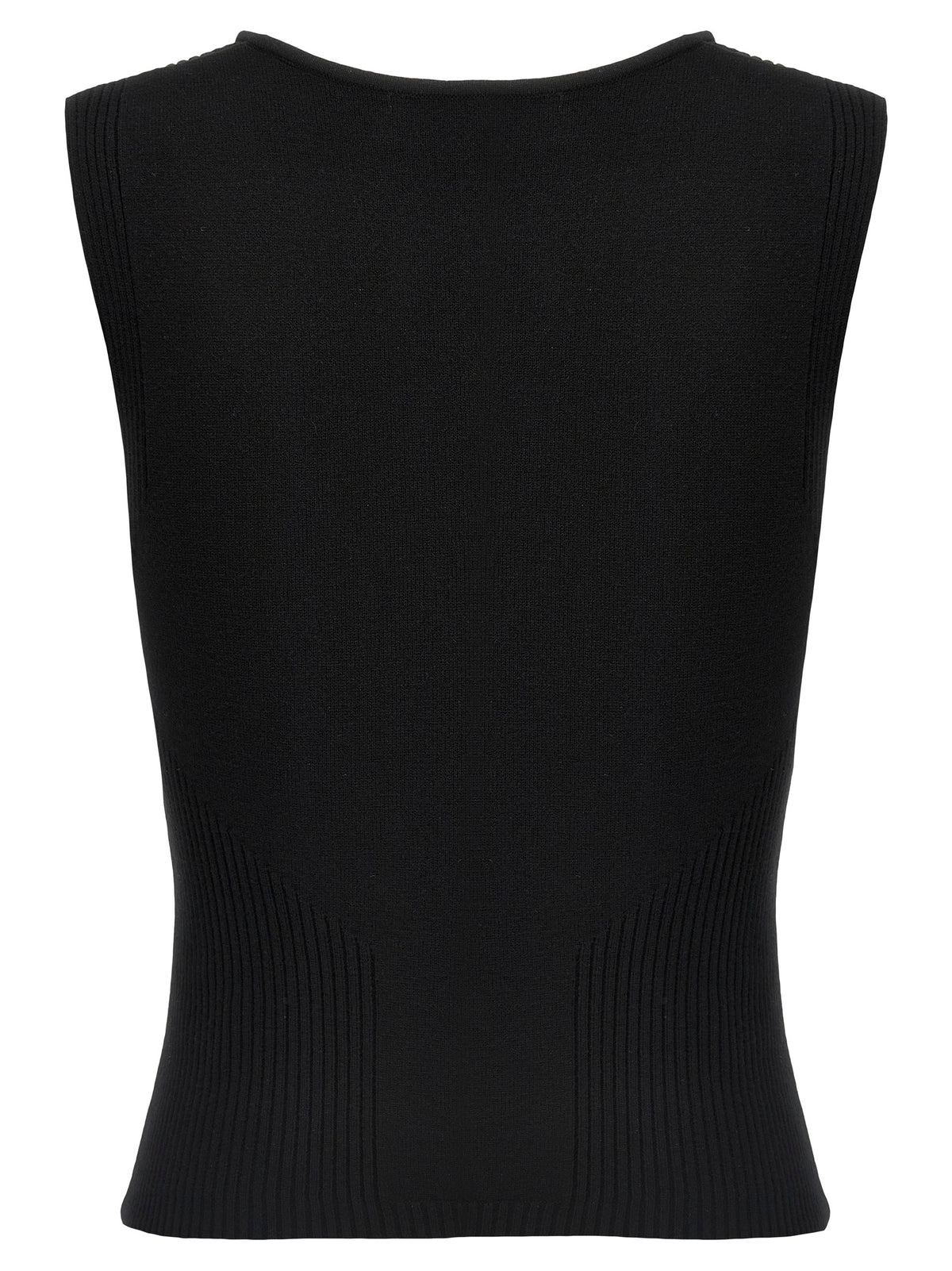 Marine Serre Black Viscose Tank Tops