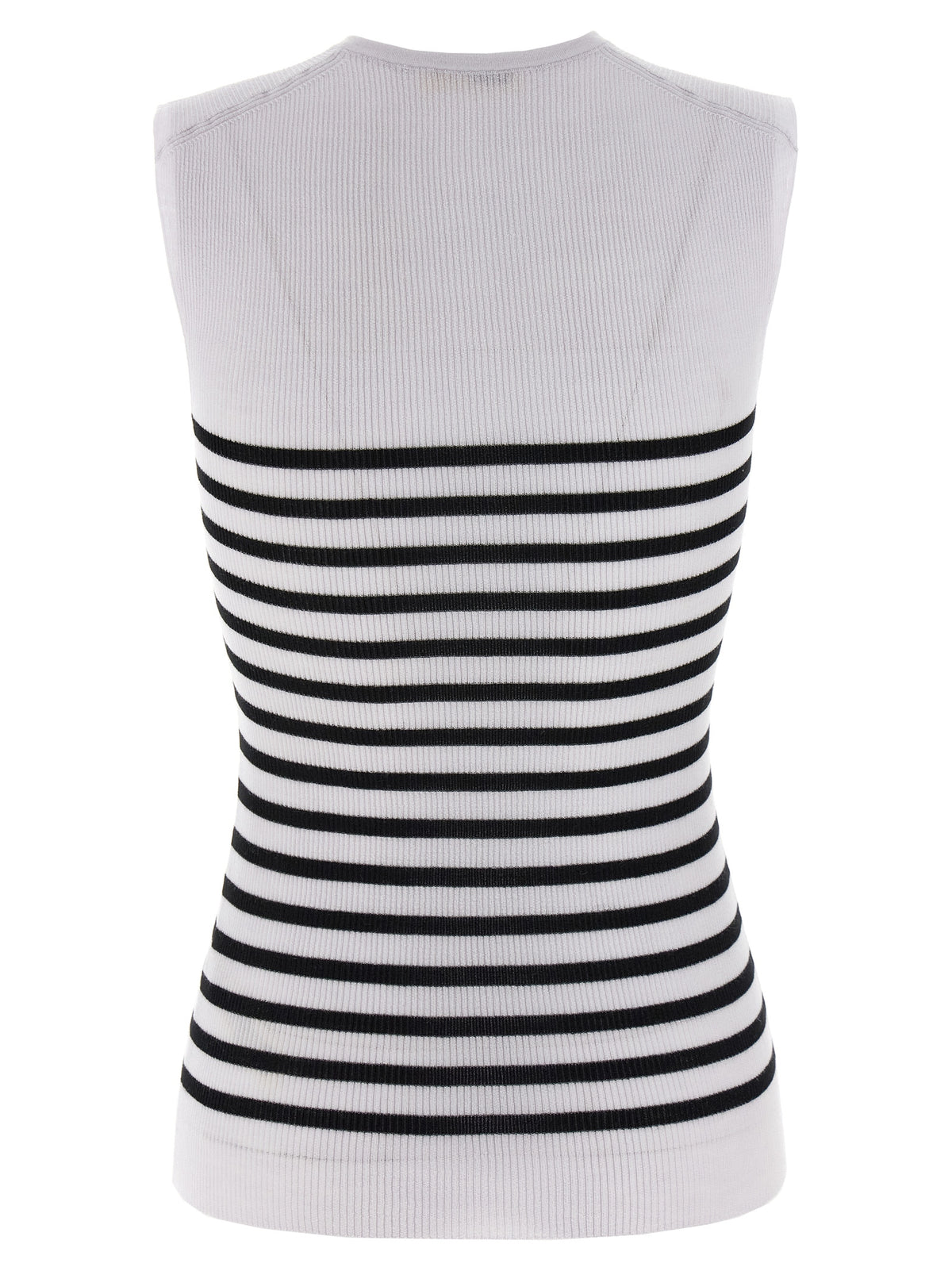 Khaite Bicolor Wool Sleeveles T-Shirt