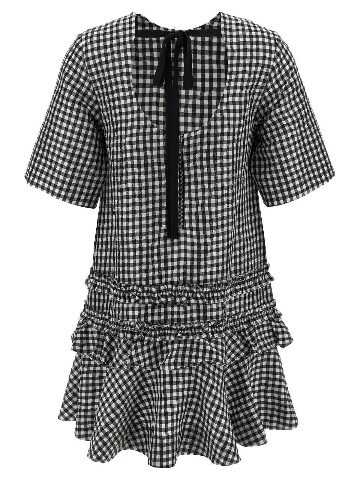 Ganni Bicolor Polyester Short Dress