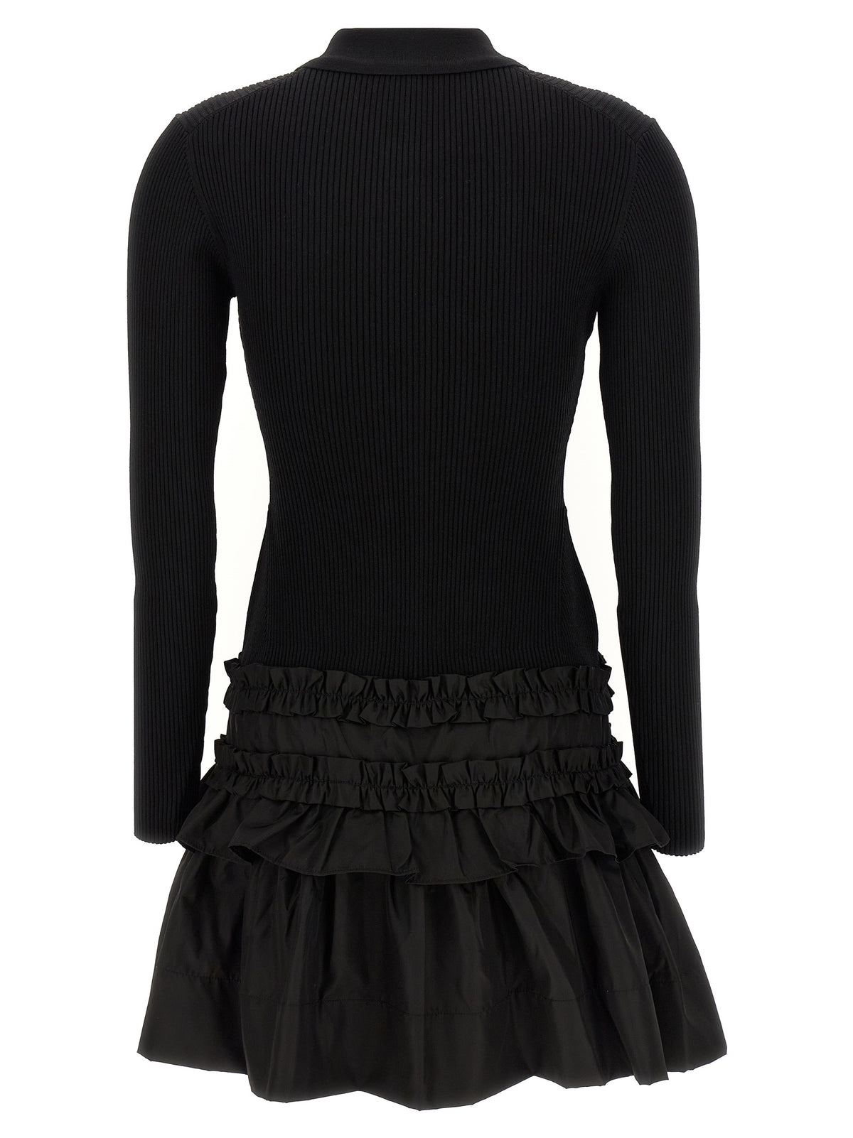 Ganni Black Viscose Short Dress