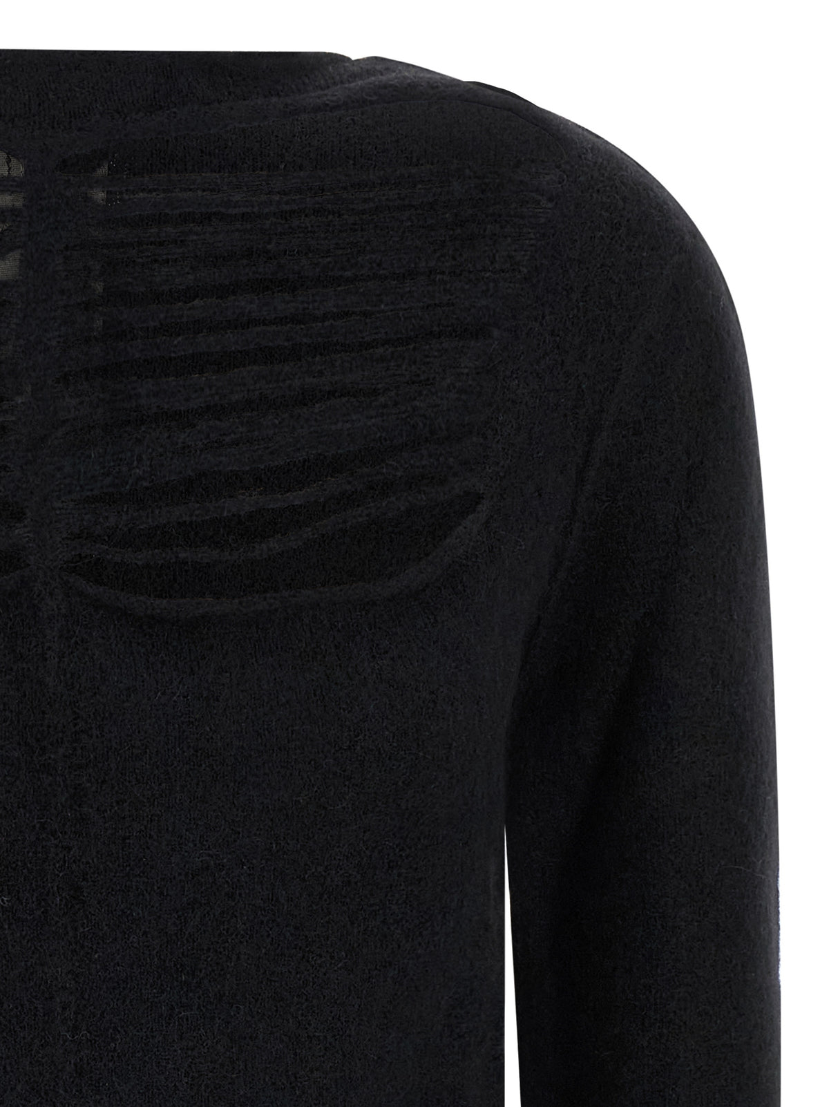 Rick Owens Black Wool Cardigan