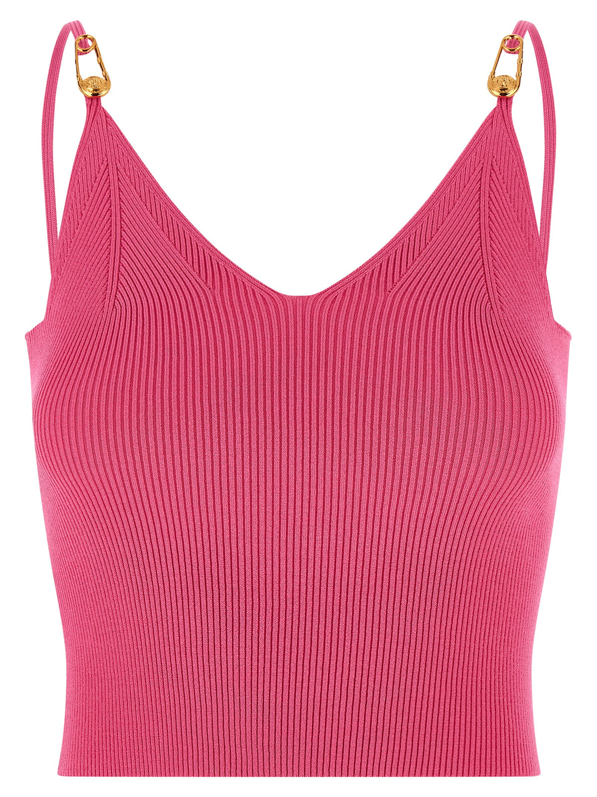 Versace Fuchsia Viscose Sleeveles T-Shirt