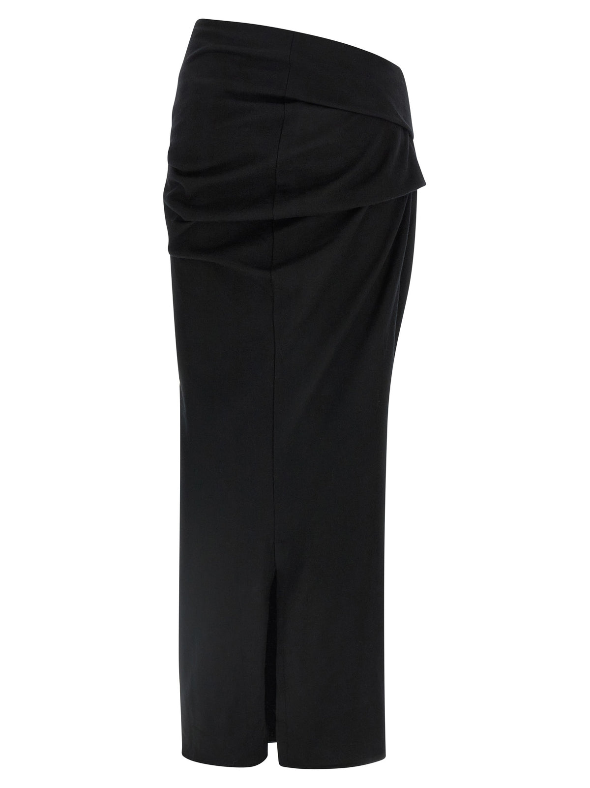 Entire Studios Black Wool Midi Skirt