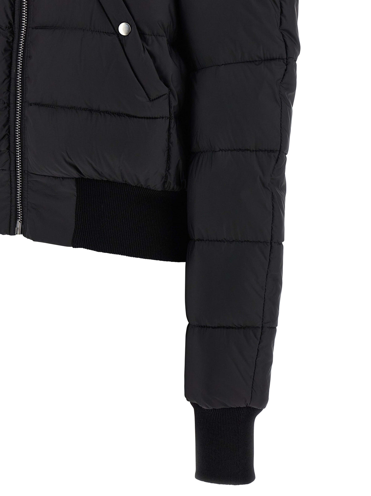 Rick Owens Black Nylon Bomber