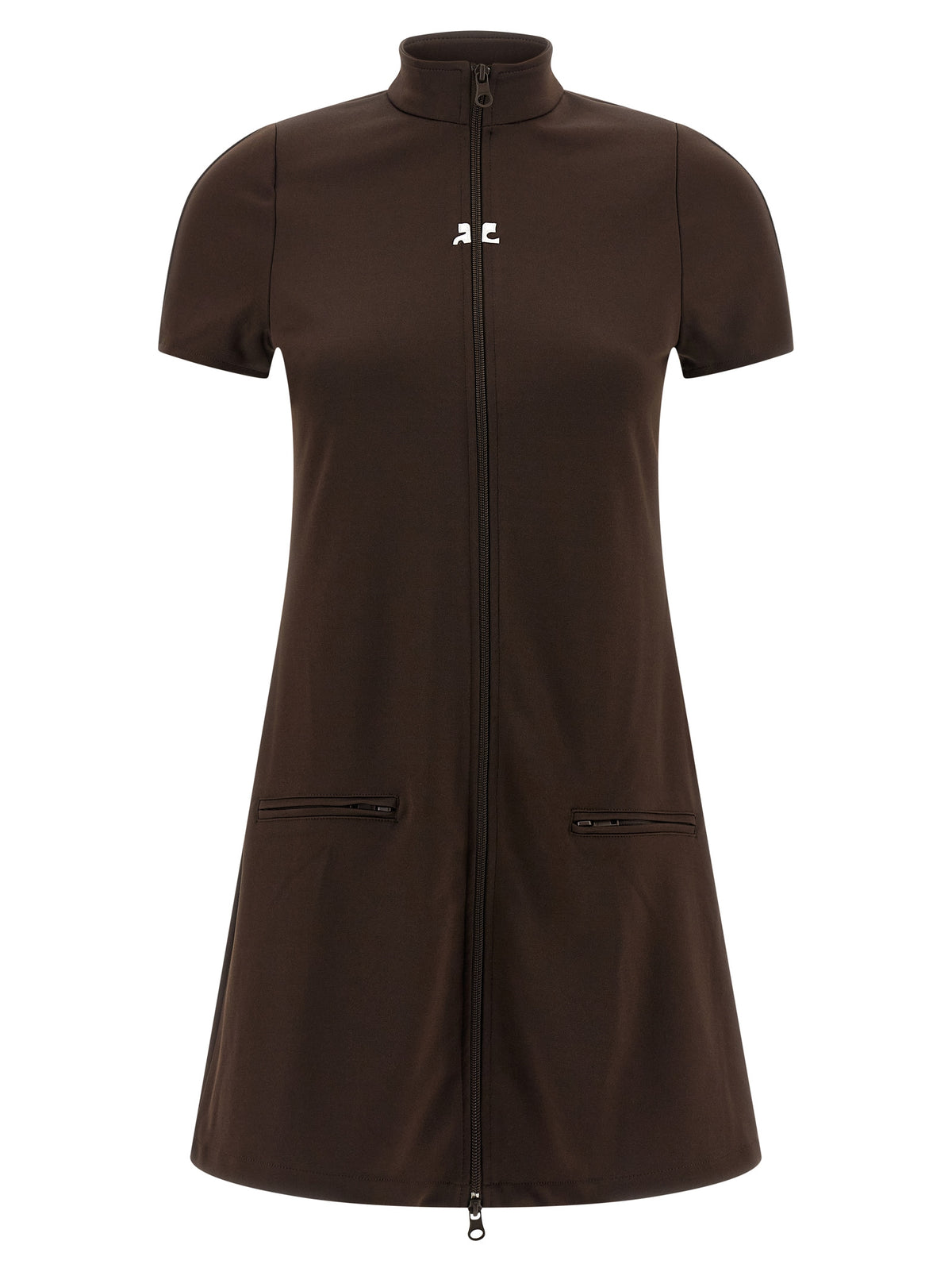 Courrèges Brown Polyester Short Dress