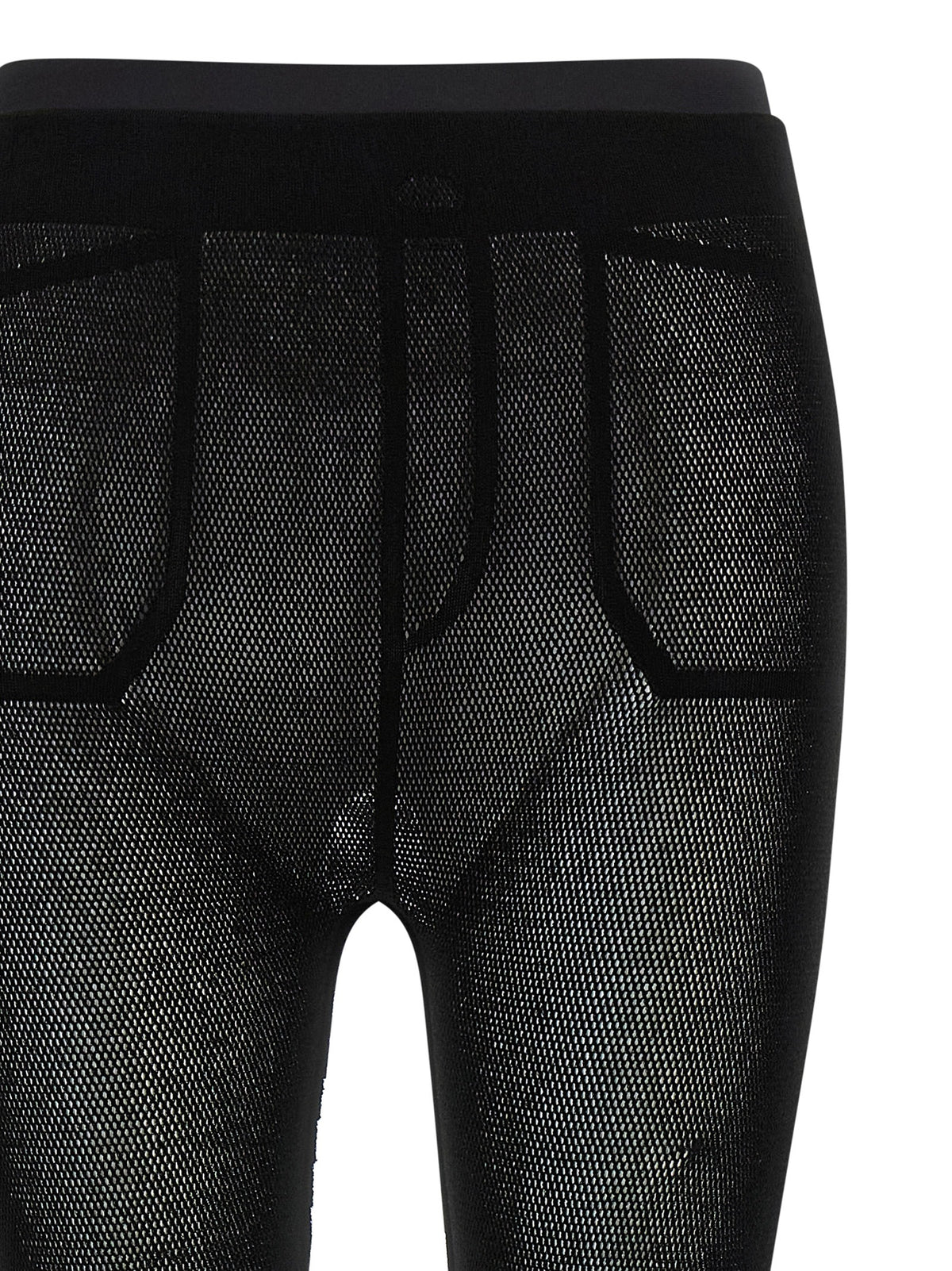 Issey Miyake Black Nylon Leggings