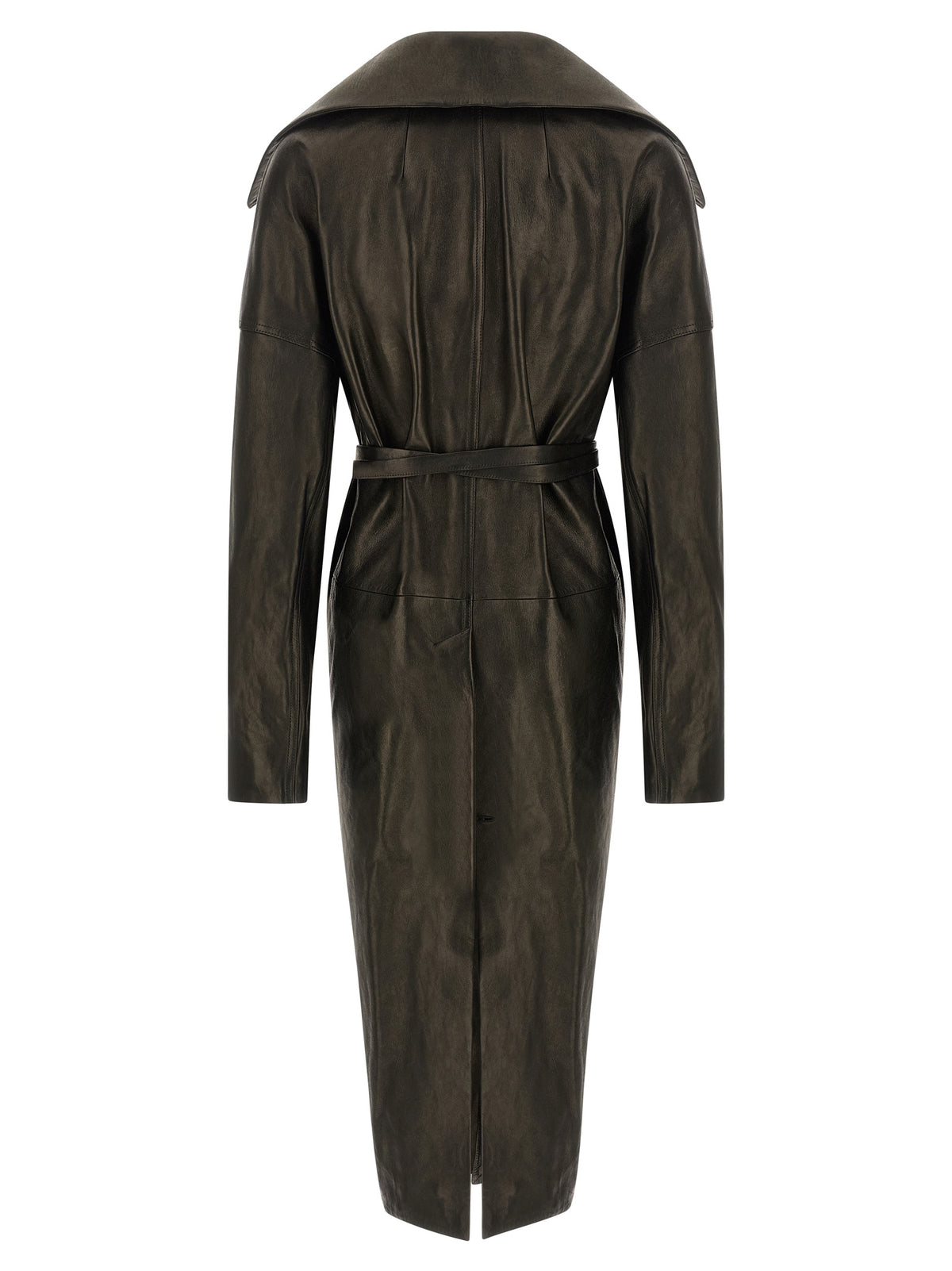 Rick Owens Black Lamb Leather Coat