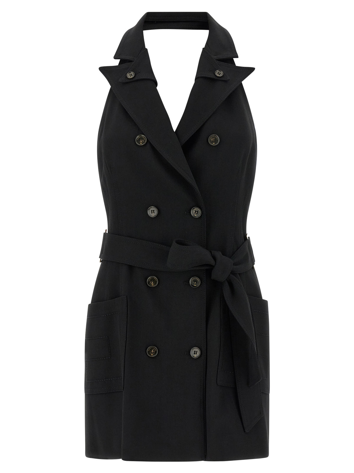 Elisabetta Franchi Black Viscose Short Dress