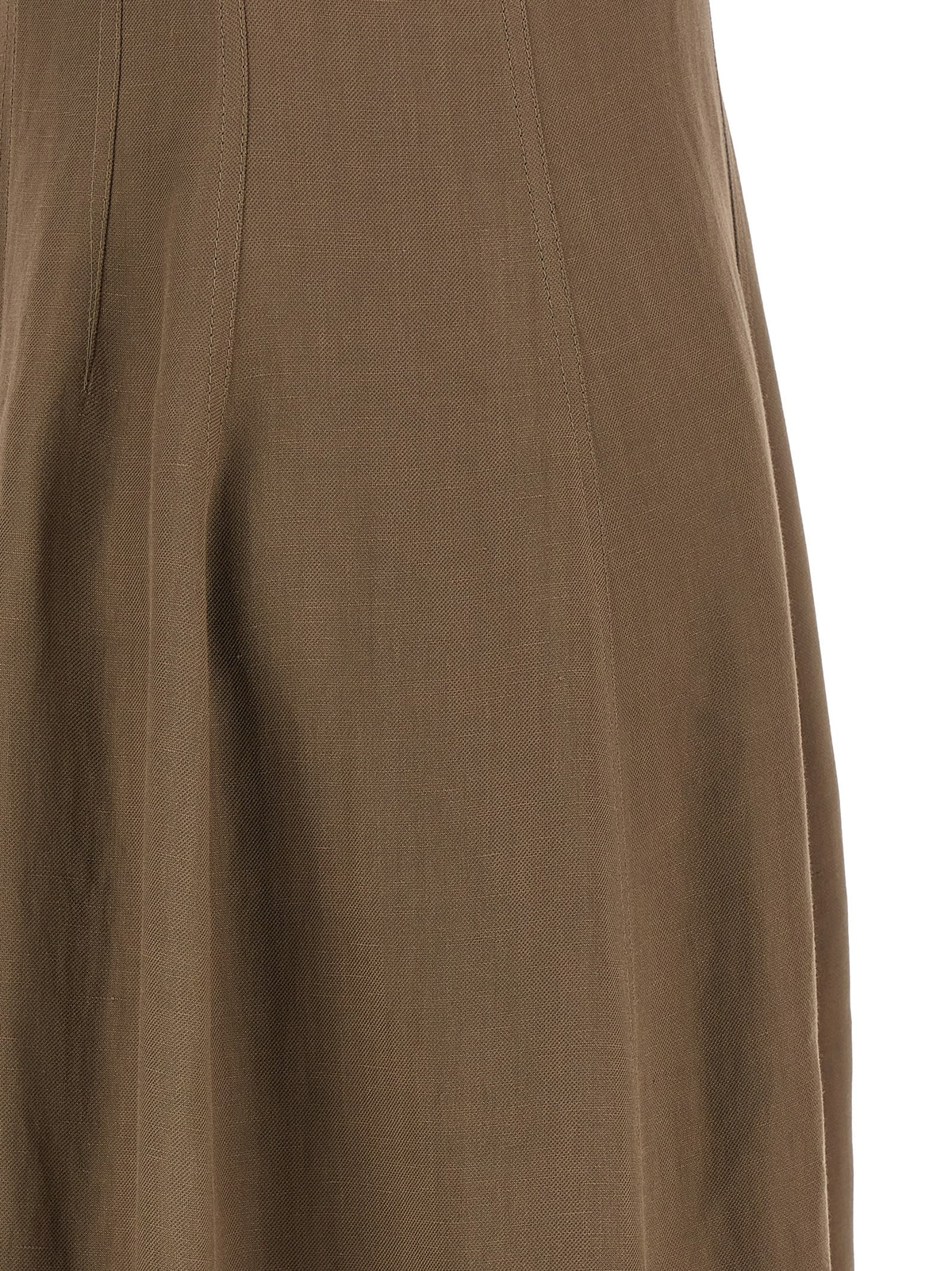 Brunello Cucinelli Brown Viscose Midi Dress