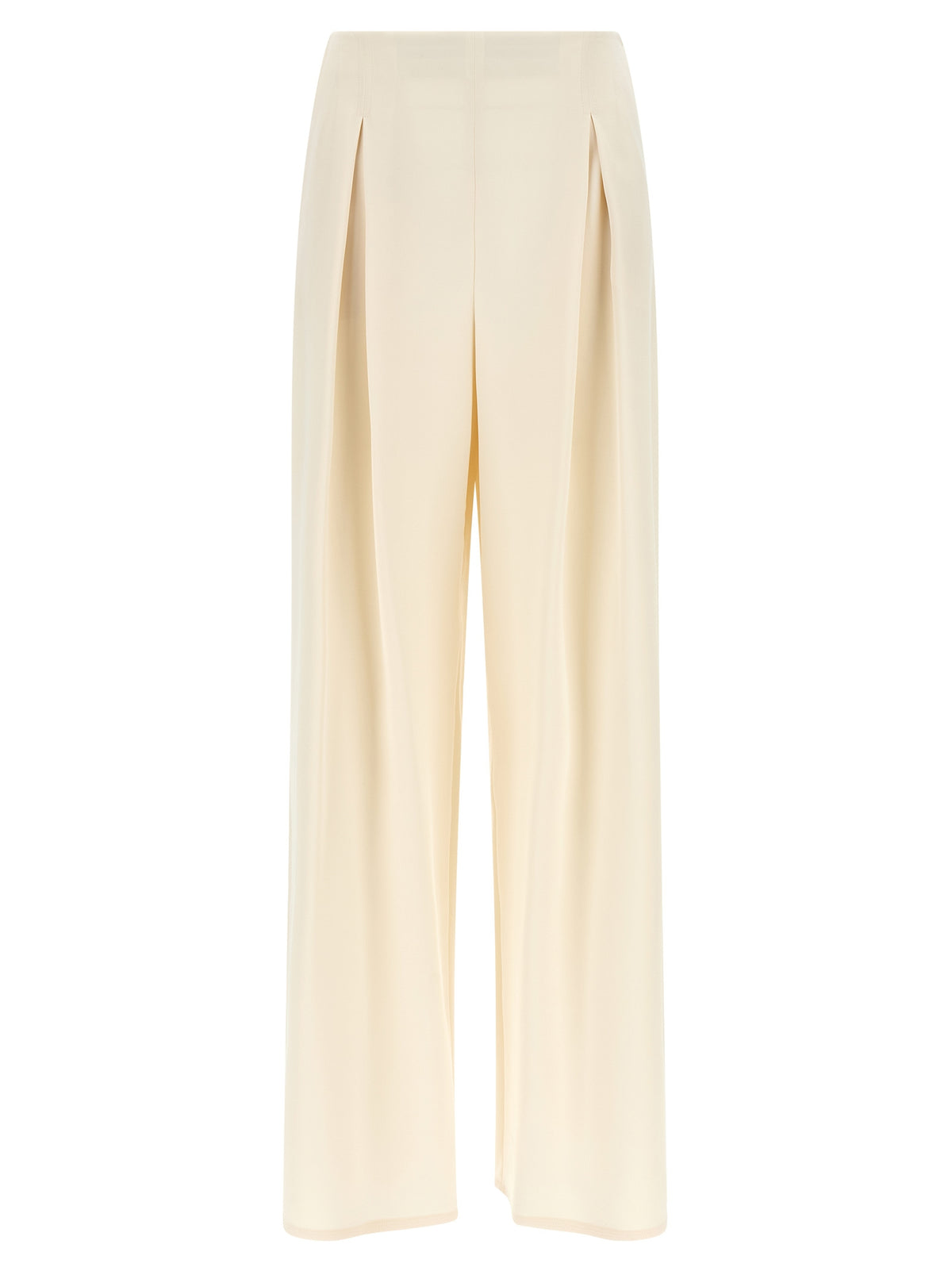 Max Mara White Silk Casual Pants