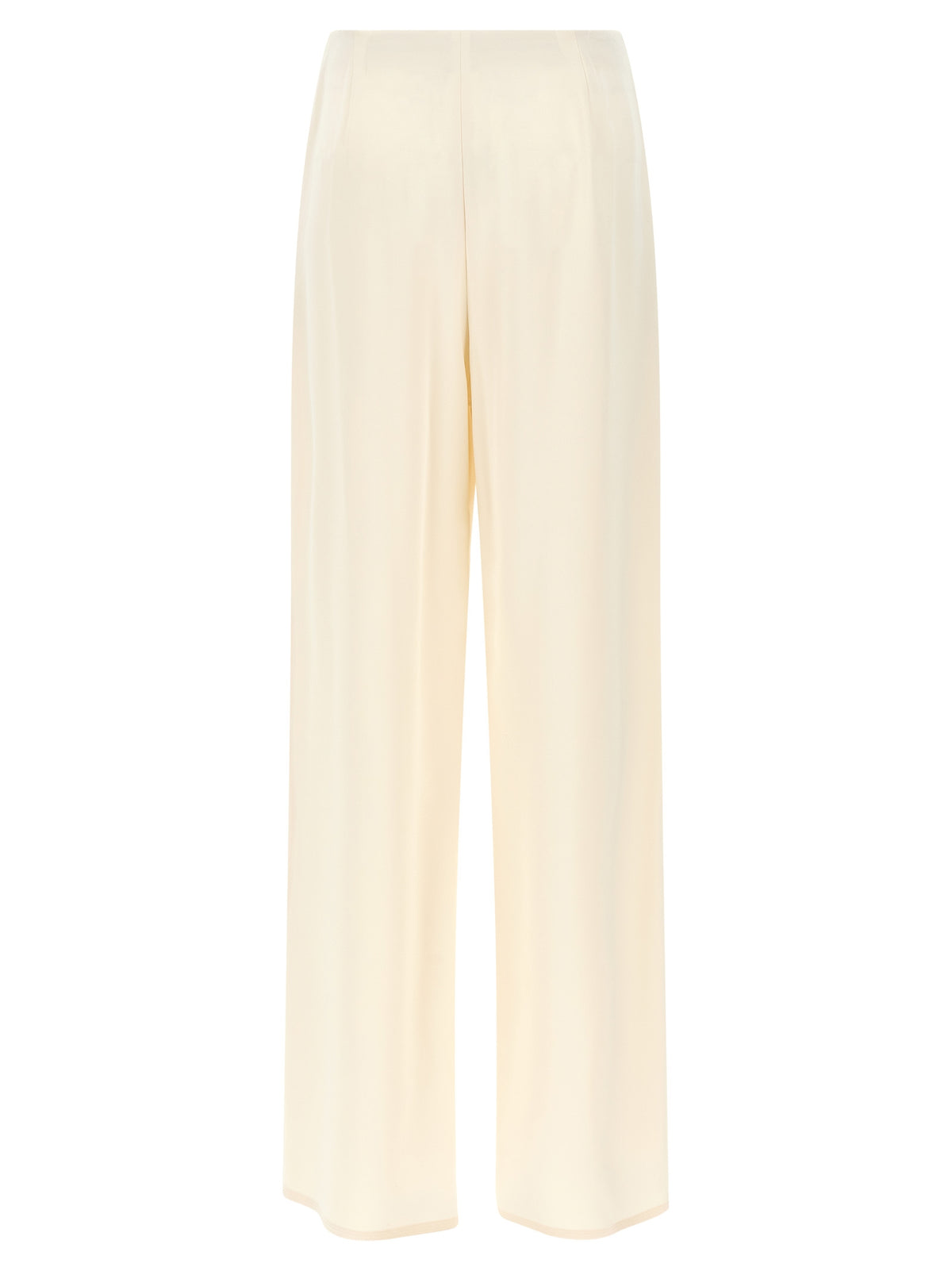 Max Mara White Silk Casual Pants