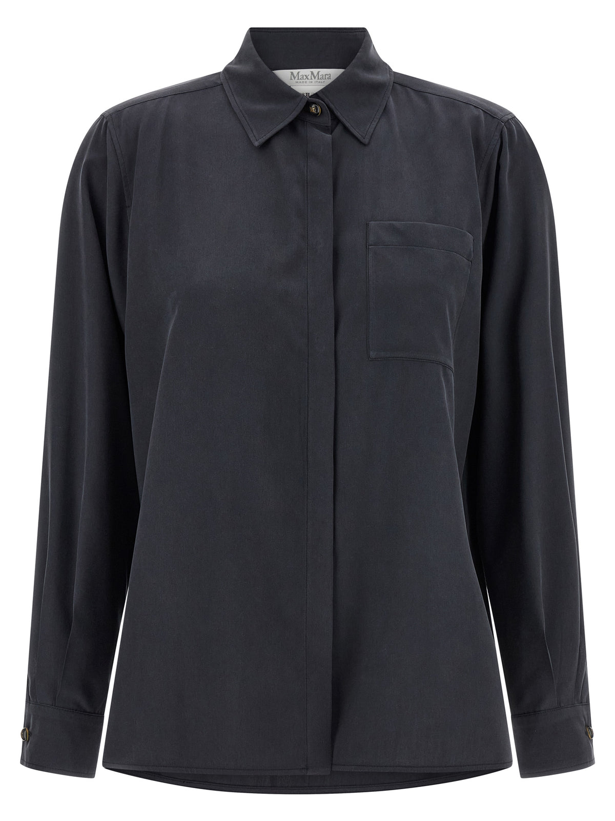 Max Mara Gray Silk Blouse
