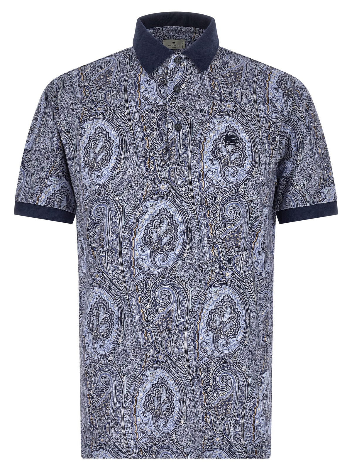 Etro Blue Cotton Polo Shirt