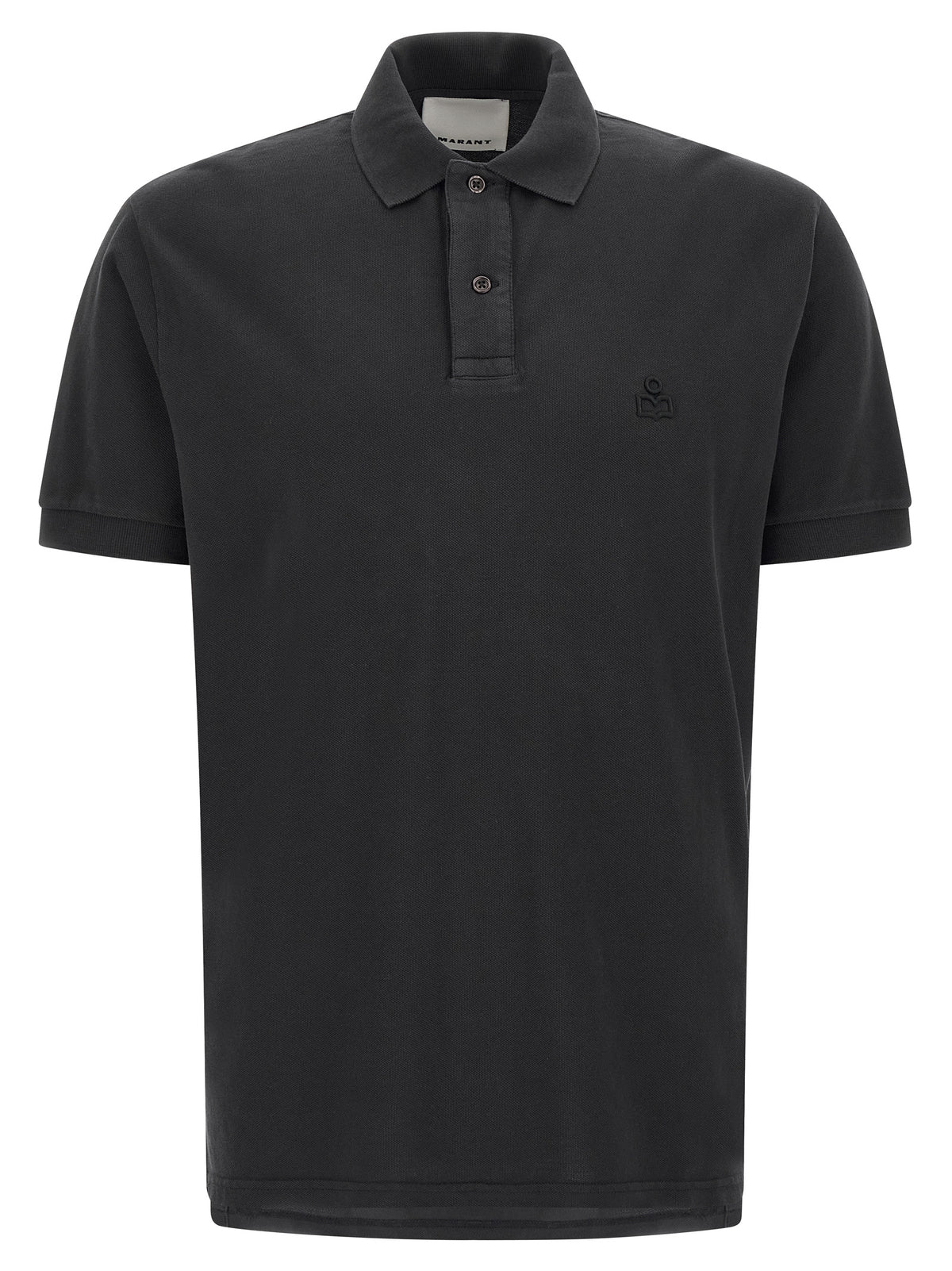 Isabel Marant Black Cotton Polo Shirt