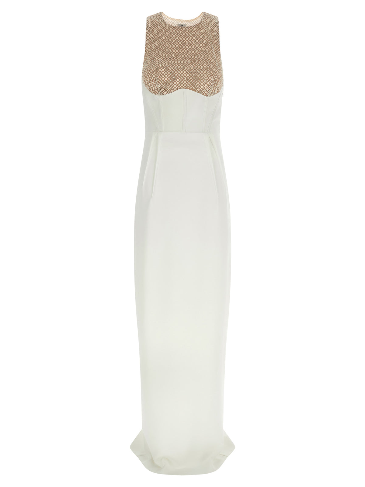 Elisabetta Franchi White Polyester Long Dress