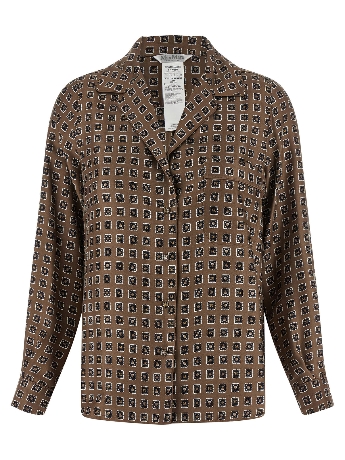 Max Mara Brown Silk Blouse