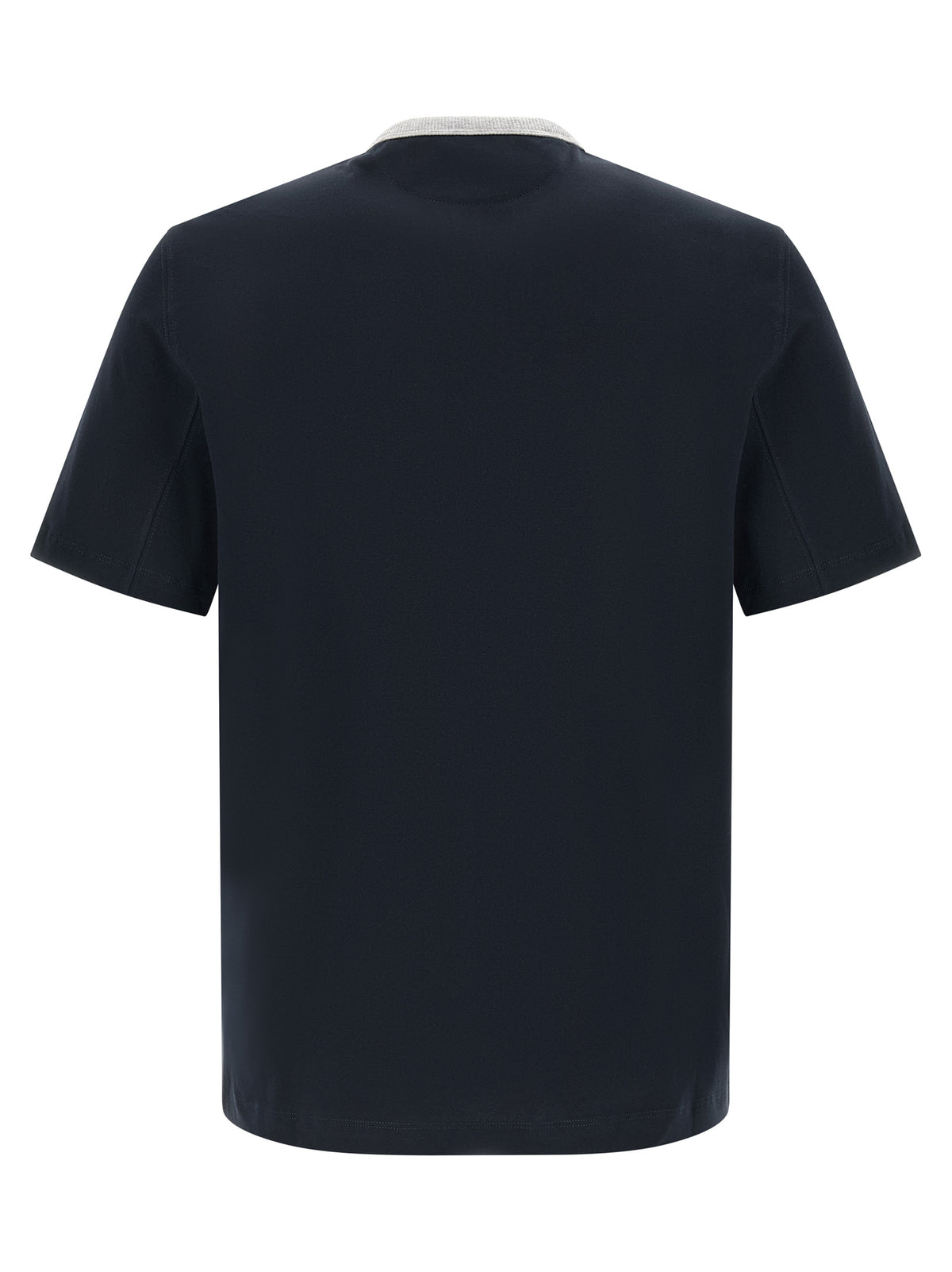 Brunello Cucinelli Blue Cotton T-Shirt
