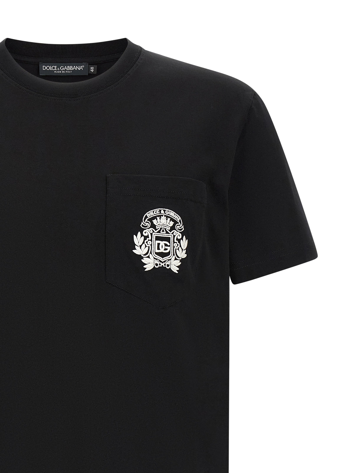 Dolce & Gabbana Black Cotton T-Shirt