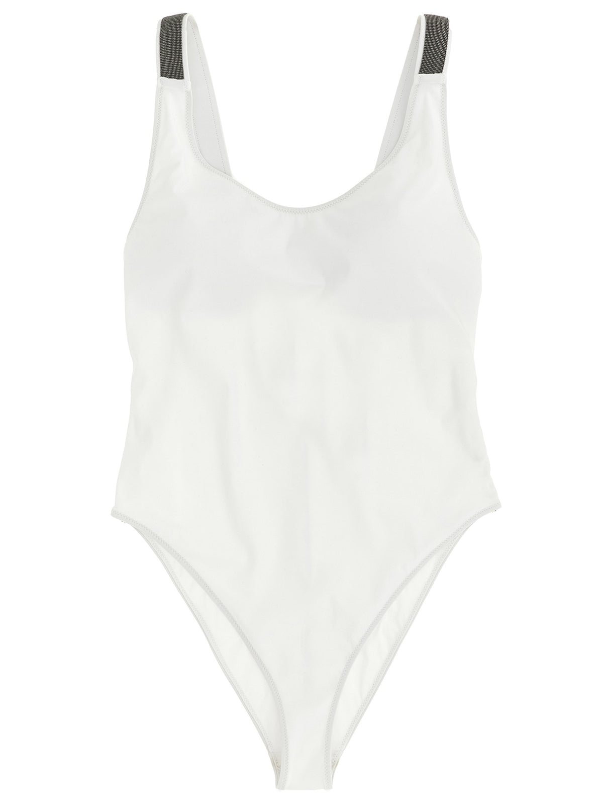 Brunello Cucinelli White Polyamide One-Piece Swimsuit
