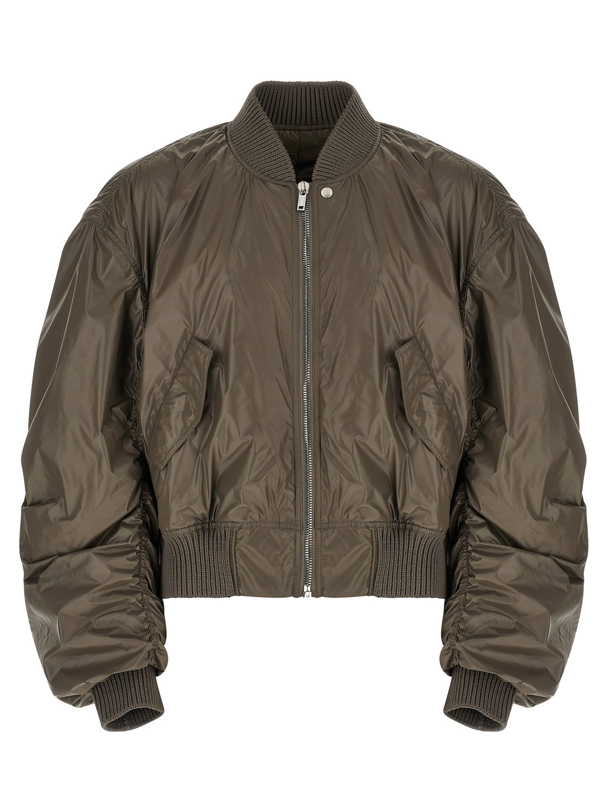 Rick Owens Gray Nylon Bomber