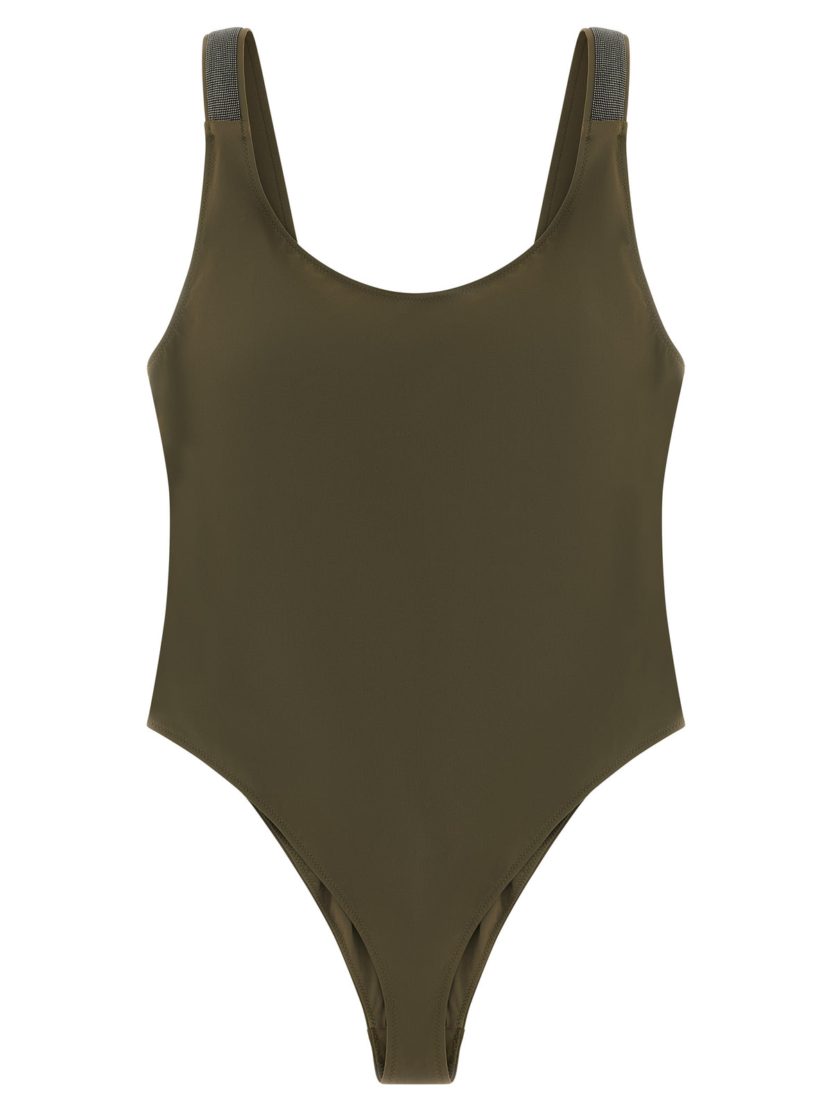 Brunello Cucinelli Bicolor Polyamide One-Piece Swimsuit