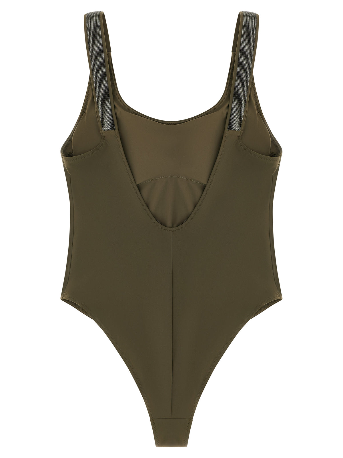 Brunello Cucinelli Bicolor Polyamide One-Piece Swimsuit