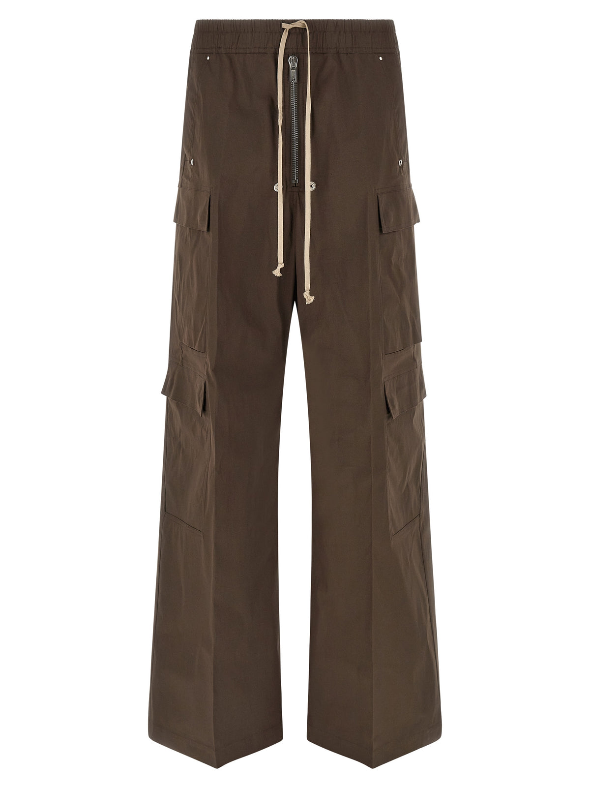 Rick Owens Brown Cotton Cargo Pants