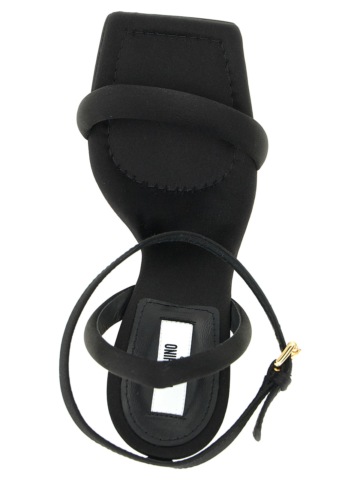 Moschino Black Viscose Stiletto Heel Sandals