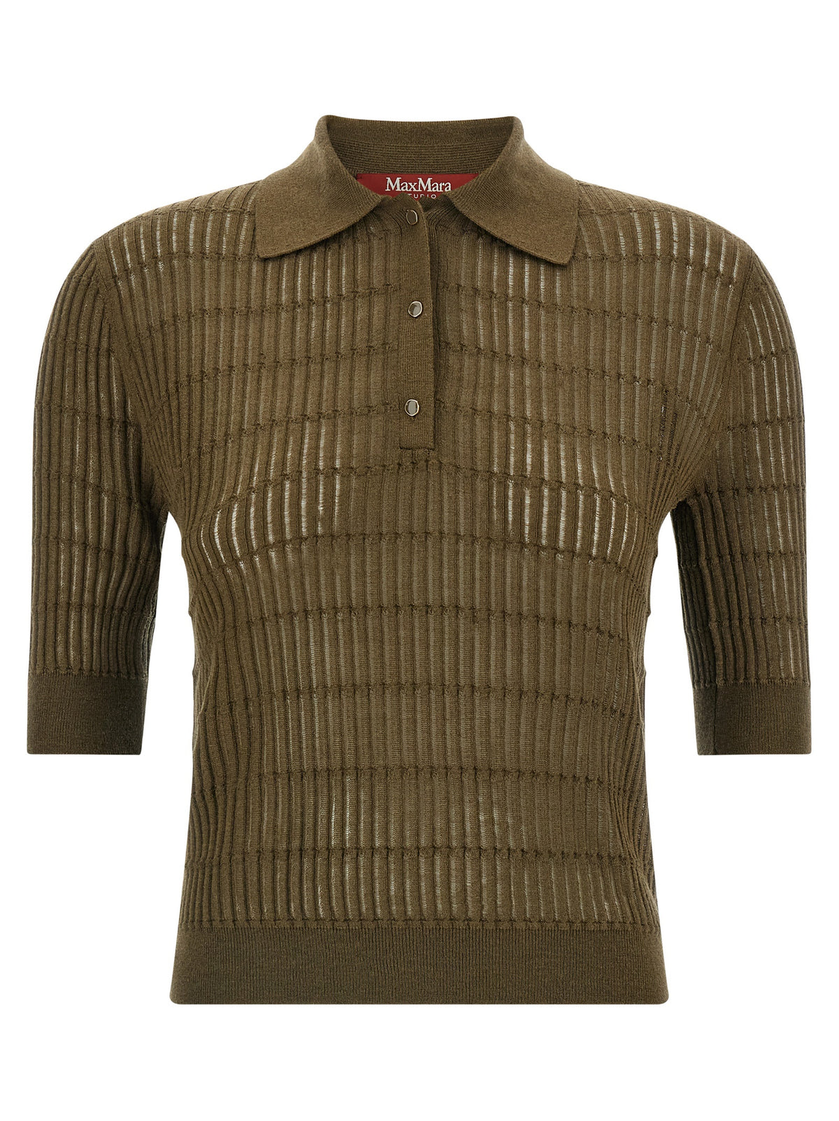 Max Mara Bicolor Silk Polo Shirt
