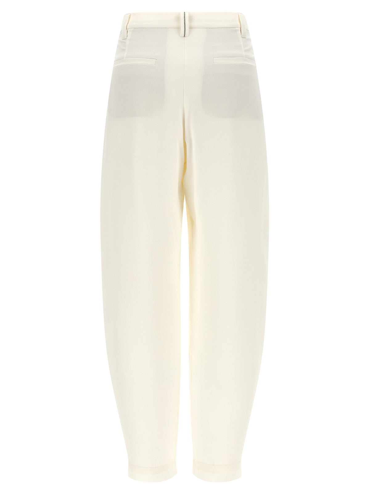 Brunello Cucinelli Beige Viscose Casual Pants