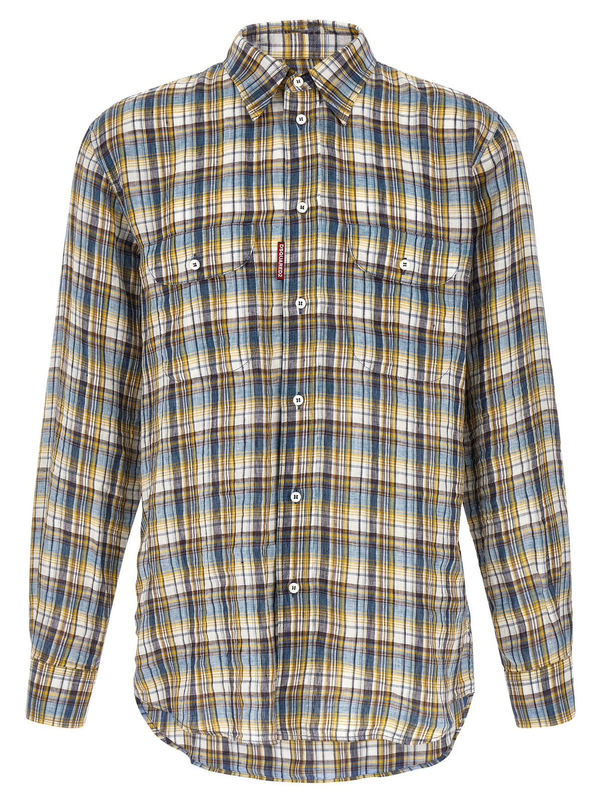 Dsquared² Multicolor Linen Blouse