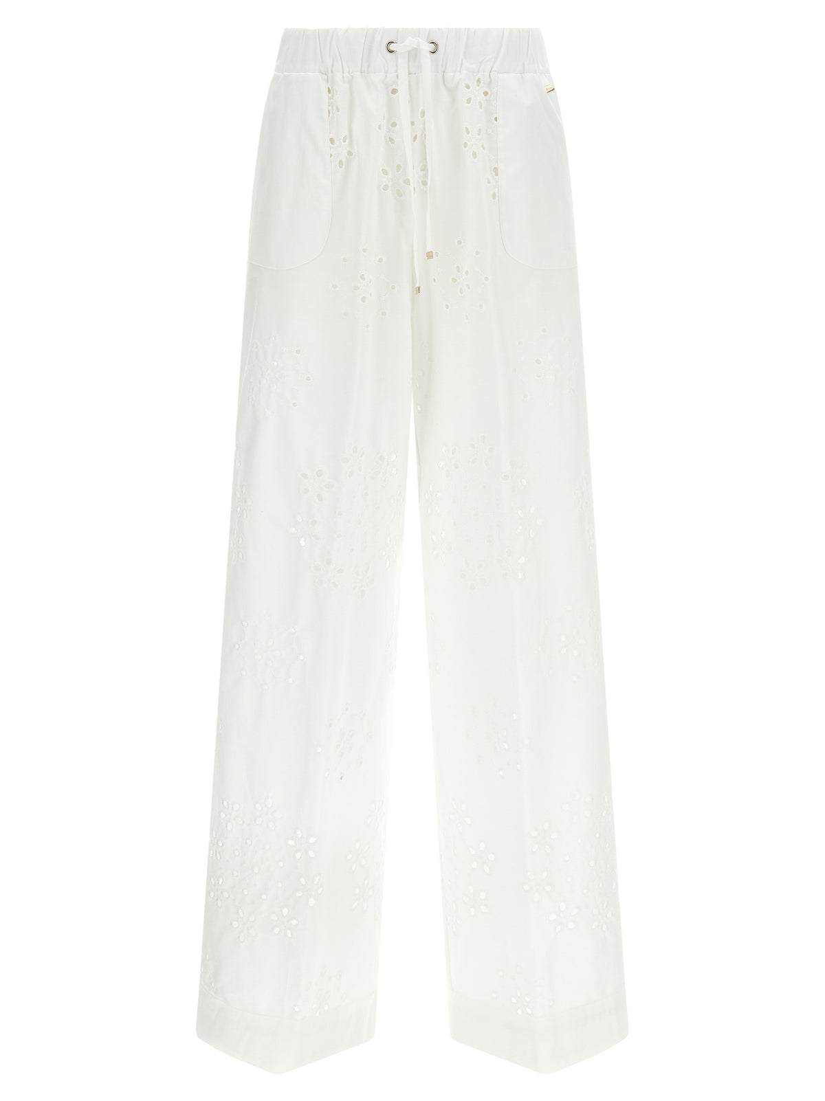 Herno White Cotton Casual Pants