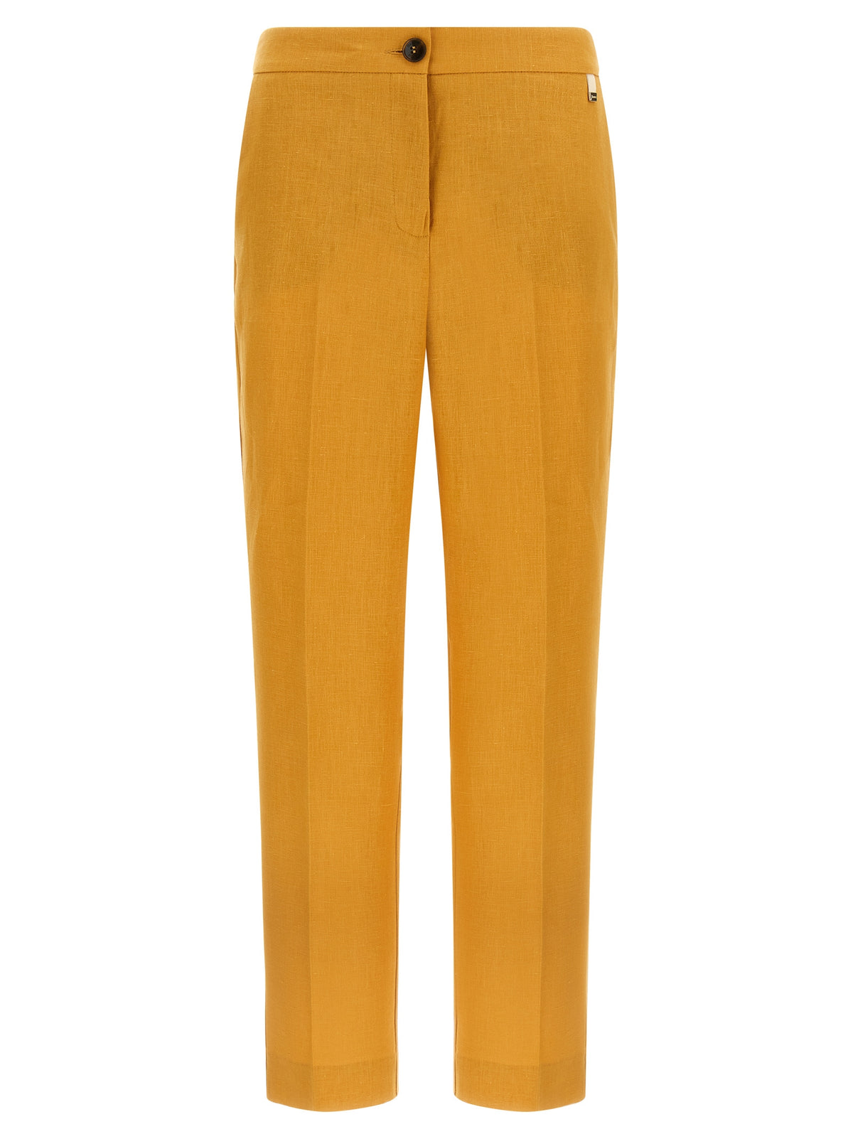 Herno Orange Linen Casual Pants