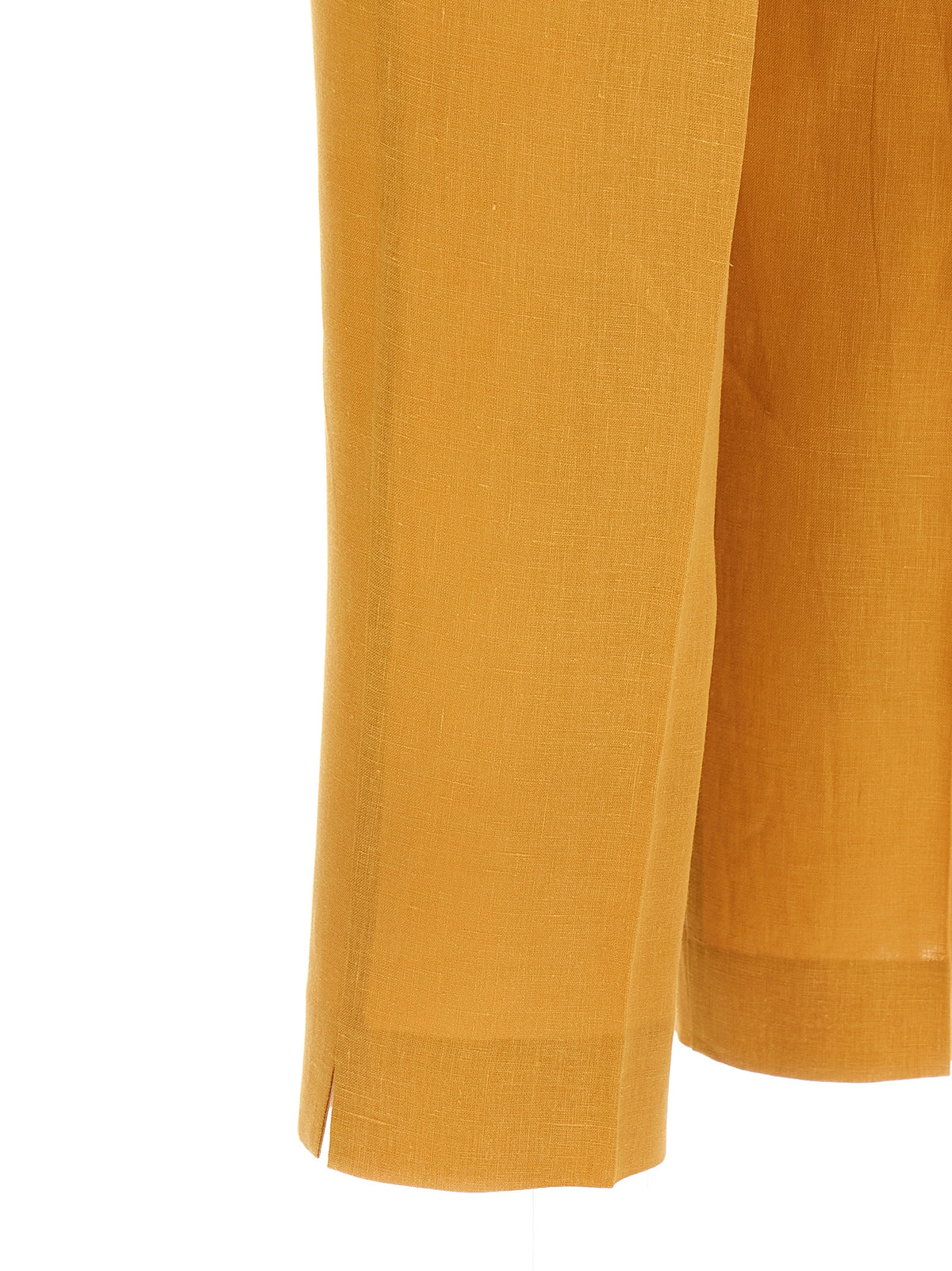 Herno Orange Linen Casual Pants