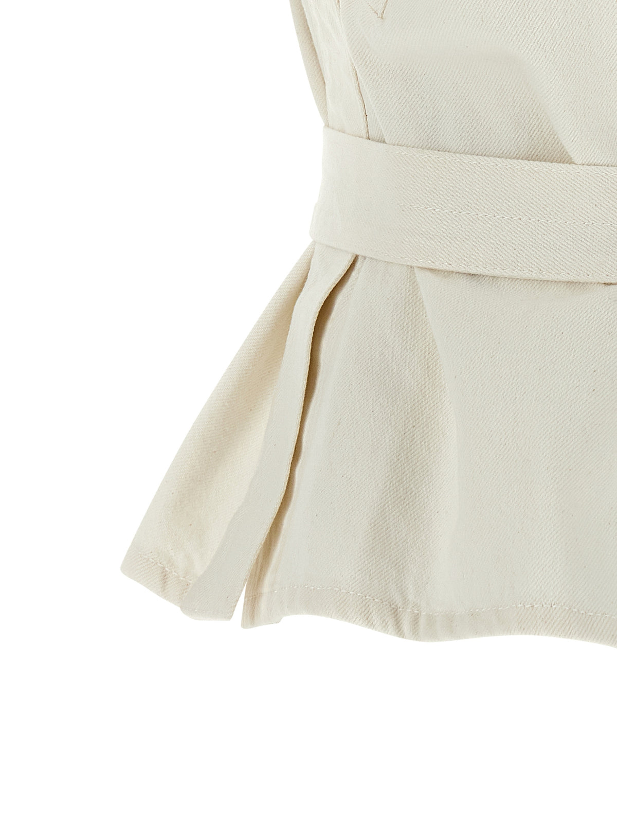 Lemaire White Cotton Sleeveless Jacket