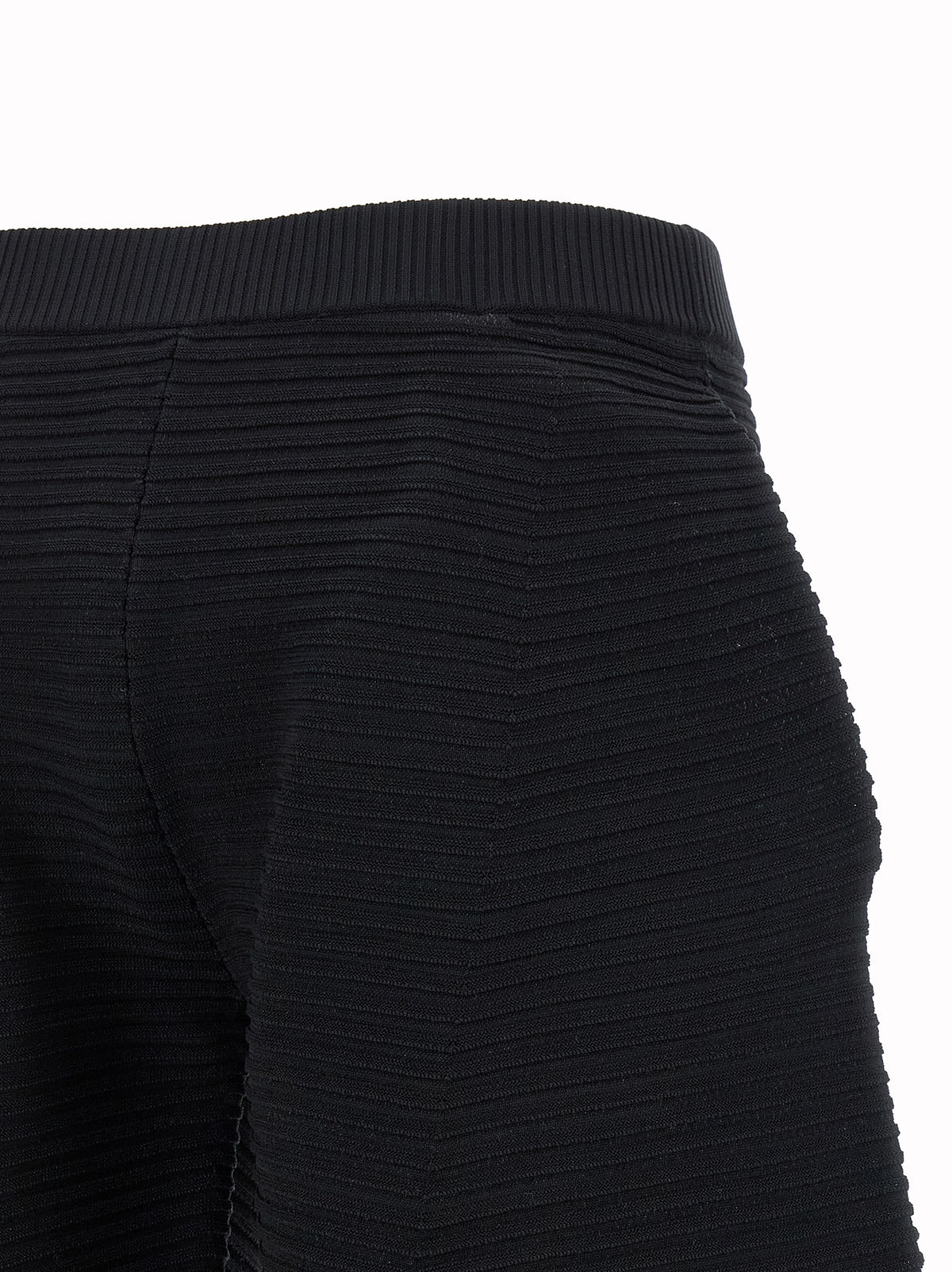 Issey Miyake Black Polyester Cropped Pants