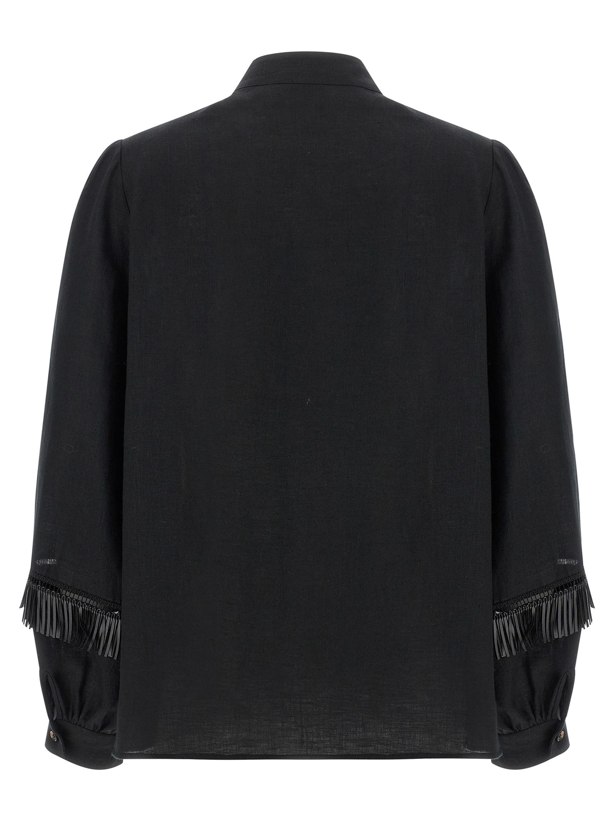 Kiton Black Linen Blouse