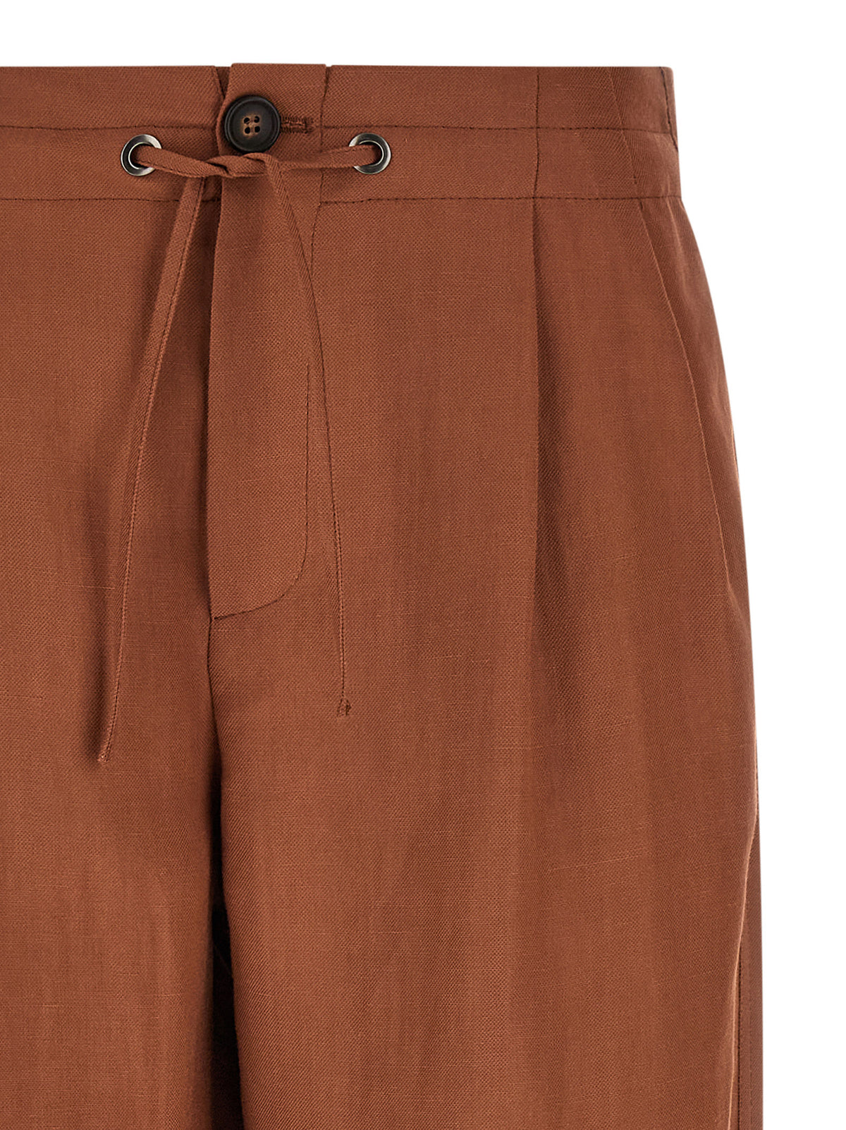 Brunello Cucinelli Red Viscose Casual Pants