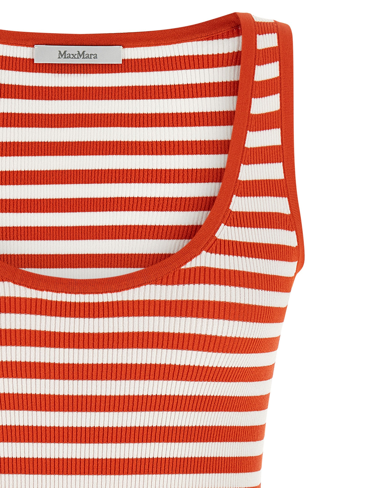 Max Mara Red Viscose Sleeveles T-Shirt