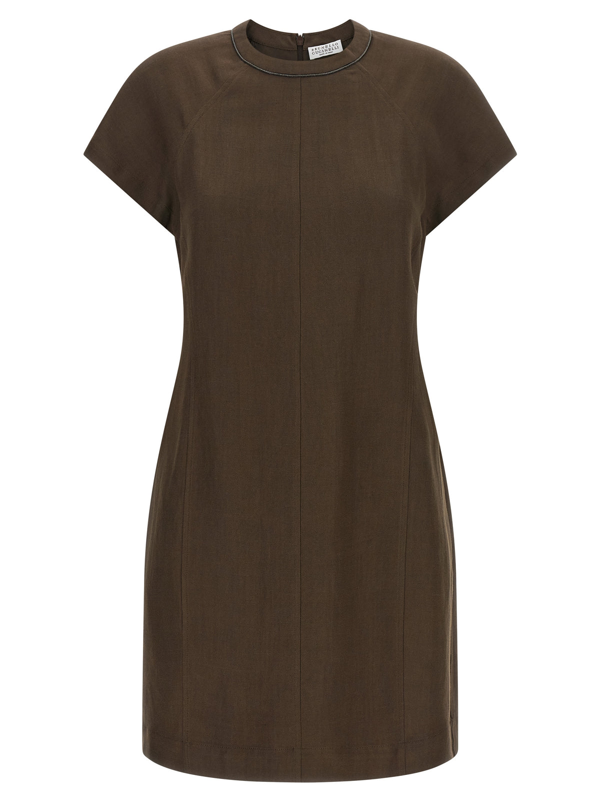 Brunello Cucinelli Brown Viscose Short Dress