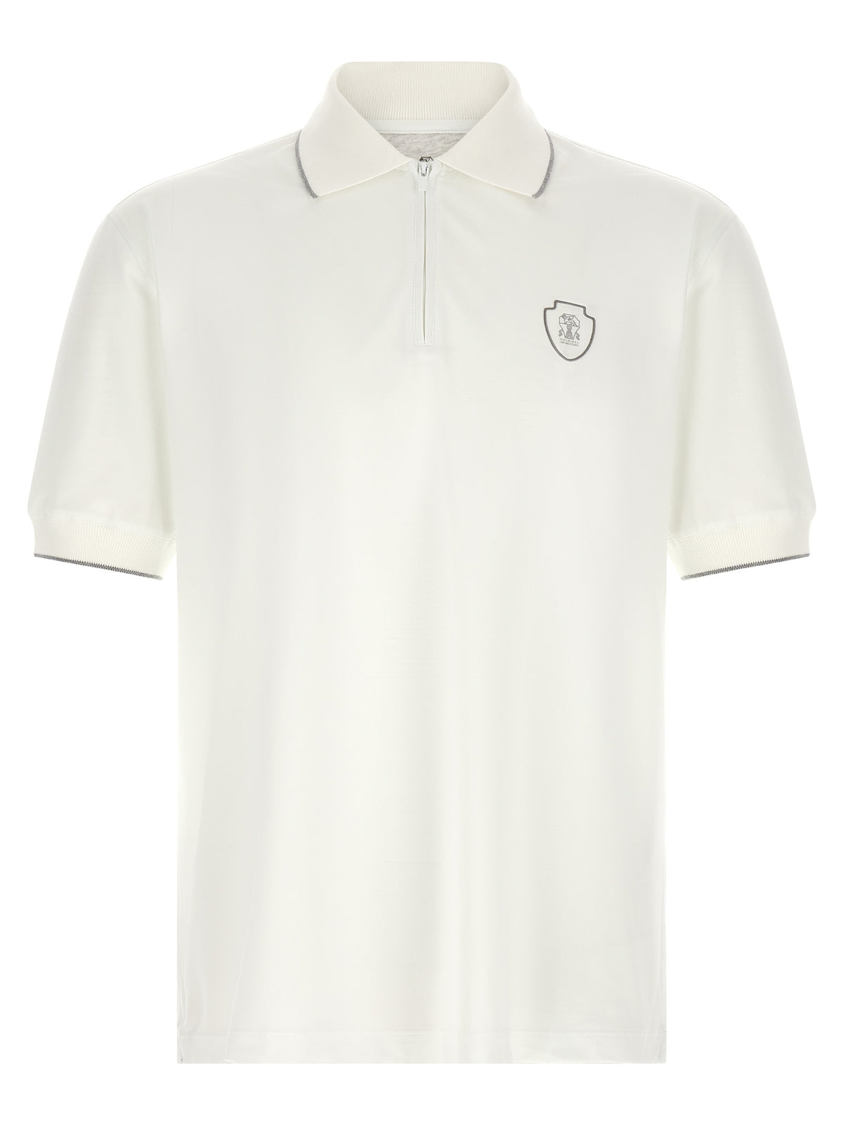 Brunello Cucinelli White Polyamide Polo Shirt