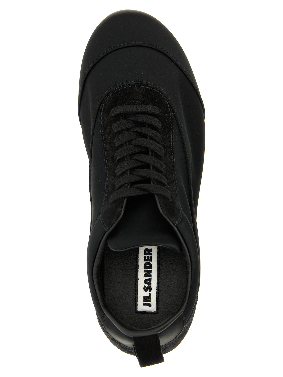 Jil Sander Black Cotton Low Top Sneakers