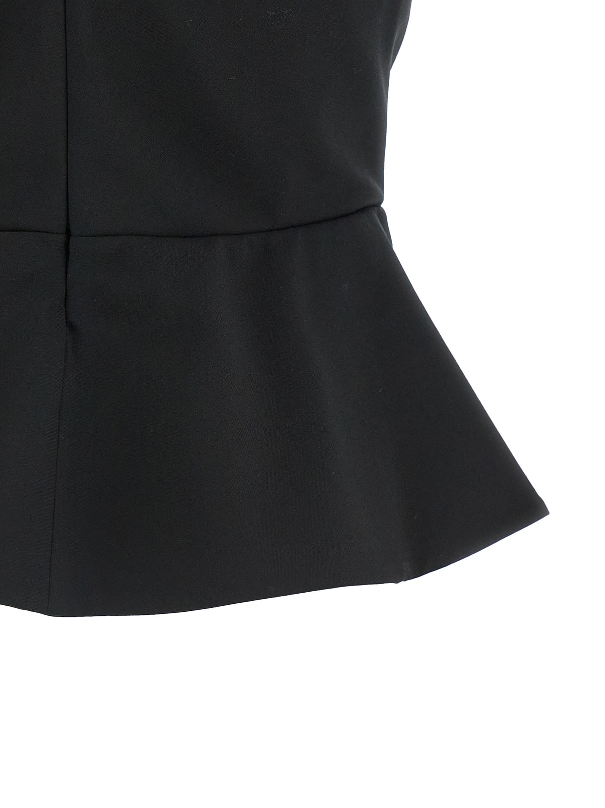 Nensi Dojaka Black Virgin Wool Tank Tops